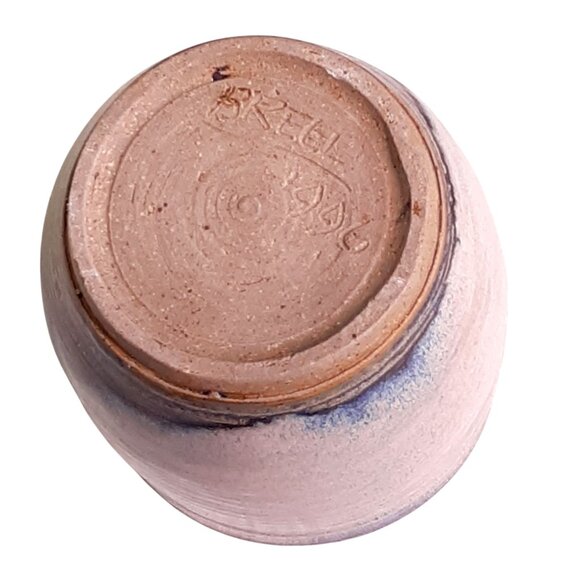 Handcrafted Rustic Ceramic Pottery Cup With Purple & Brown Tones - Picture 6 of 9